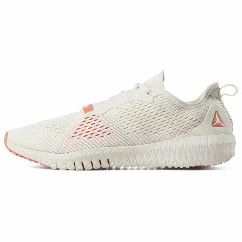 Adidasi Training Reebok Flexagon Dama Albi/Roz Romania QM5874YU
